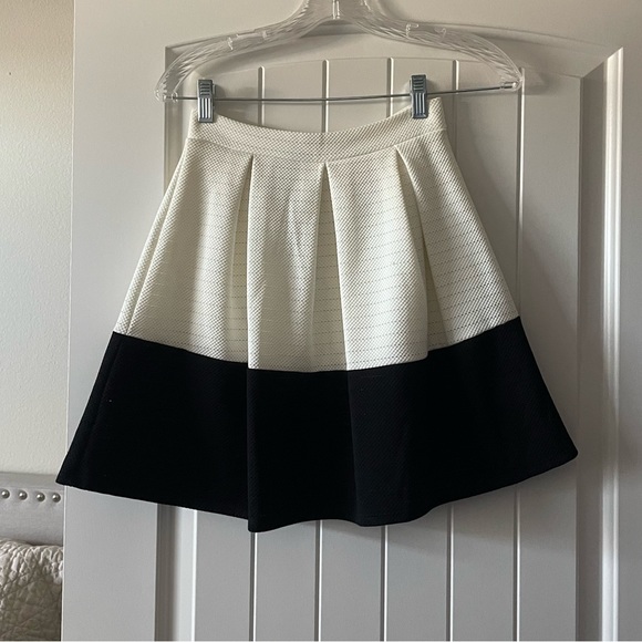 White & Black Stripe Skirt - Picture 1 of 3